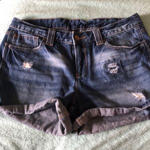GAP jean shorts, size 10/30. Distressed style. Super cute and comfy!
